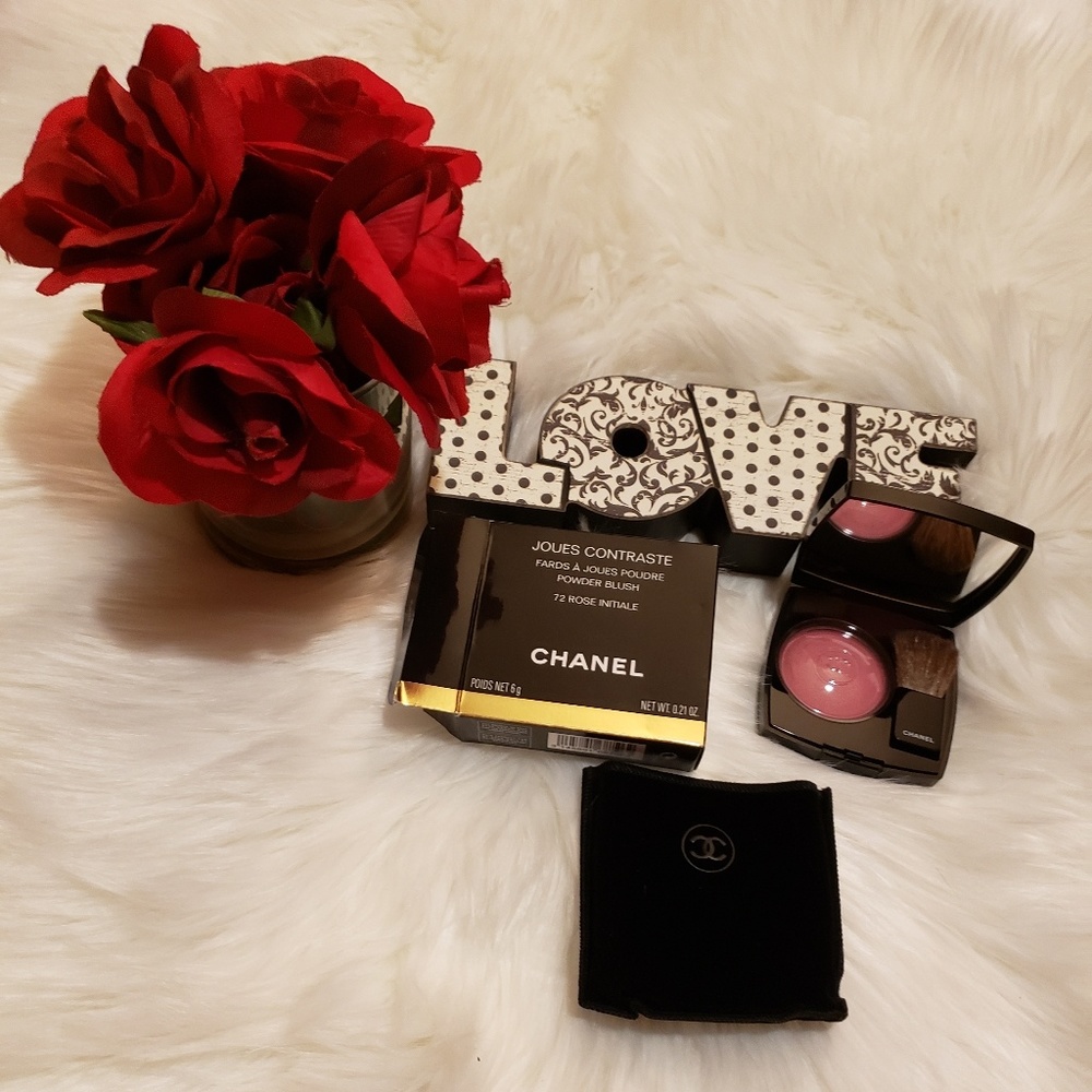 Authentic Chanel powder blush 72 rose initiale